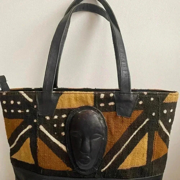 Handcrafted African leather satchel handbag - Picture 1 of 14